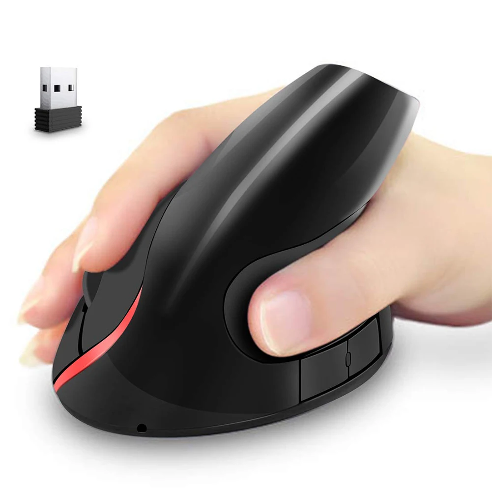 Беспроводная игровая мышь эргономичная Вертикальная мышь компьютерная 5D оптическая мышь Mause с ковриком для Мыши для ПК и ноутбука