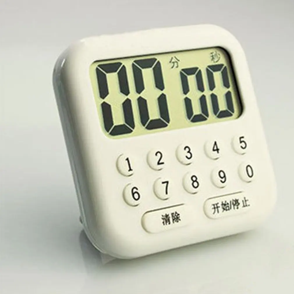 

Digital LCD Timer Household Kitchen Baking Cooking Countdown Students Reminder Mini Portable Fitness Timer with Reset Function