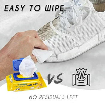 

12/30pcs Disposable White Shoe Artifact Shoe Wipes Household Fast Cleaning Care Sports Shoes Scrubbing Sneakers Cleaning Wipes