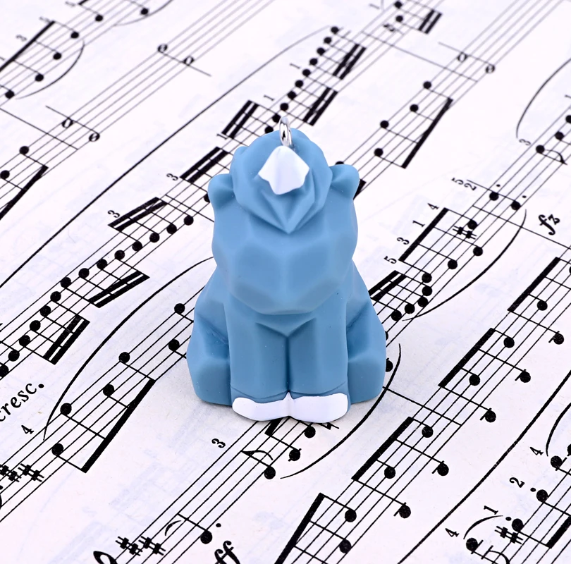 unicorn 2 шт динозавр Панда Кролик Смола амулеты брелок ювелирных изделий Diy 3D ремесло животное автомобиль брелок ожерелье Подвески аксессуар - Окраска металла: unicorn