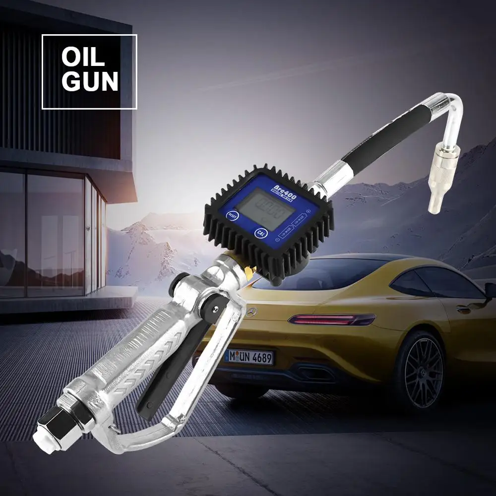 Oil Fuel Meter Nozzle Digital LCD Fuel Oil Meter Lubricant Nozzle Fueling With For Filling Fluid fuel nozzle gun