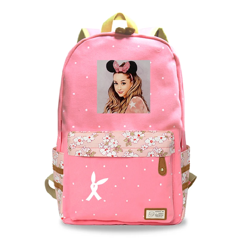 Mochila Feminina Ariana Grande рюкзак для ноутбука женский рюкзак для путешествий цветок волнистая точка школьные сумки для девочек-подростков - Цвет: 16