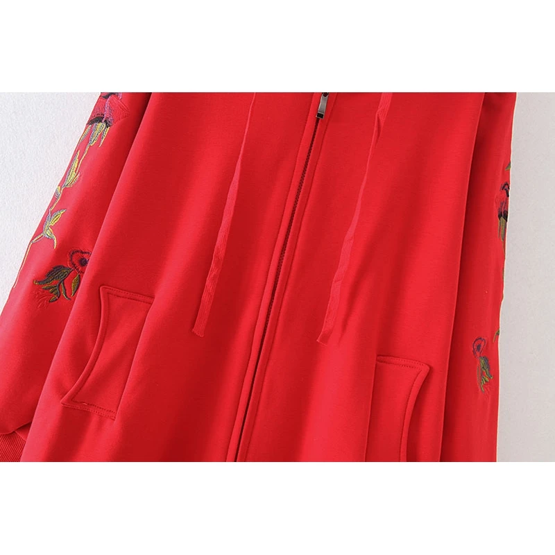 Женские зимние Утепленные Пальто размера плюс 2XL-4XL, верхняя одежда с цветочной вышивкой, повседневные топы, толстовка, женская зимняя куртка для женщин