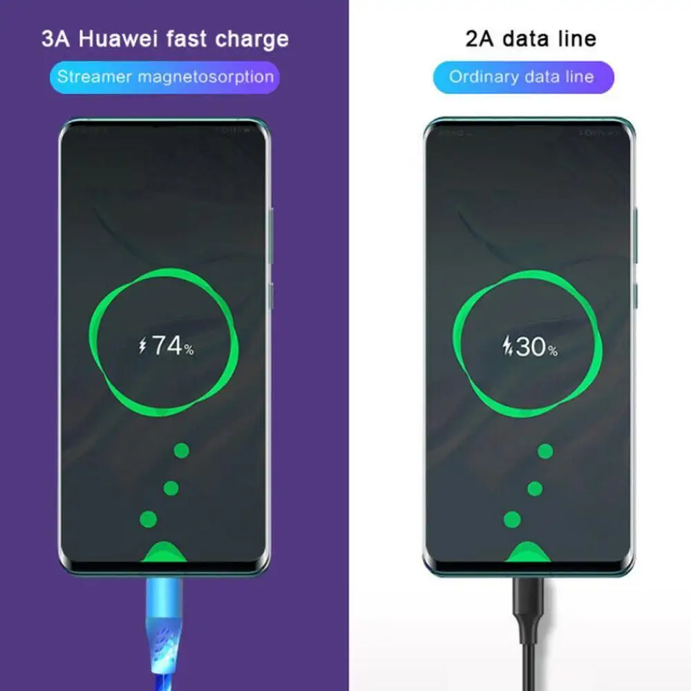 Магнитный usb-кабель для быстрой зарядки 3A USB type C кабель для зарядки и передачи данных Micro usb кабель для мобильного телефона USB шнур
