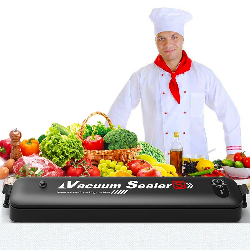 

Hot Sale Household Food Vacuum Sealer Kitchen Packaging Machine Food Vacuum Sealer With FREE 15pc Vacuum Bags For Food Sealer