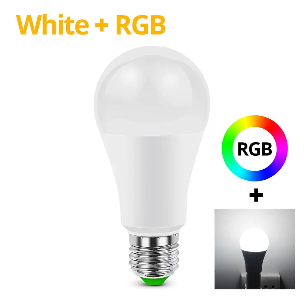 RGBW Dimmable Smart Home Life LED light Bulb E27 15W RGBW Music Bluetooth 4.0 APP Control Smart lamp Compatible Android / IOS System - Цвет: RGBW