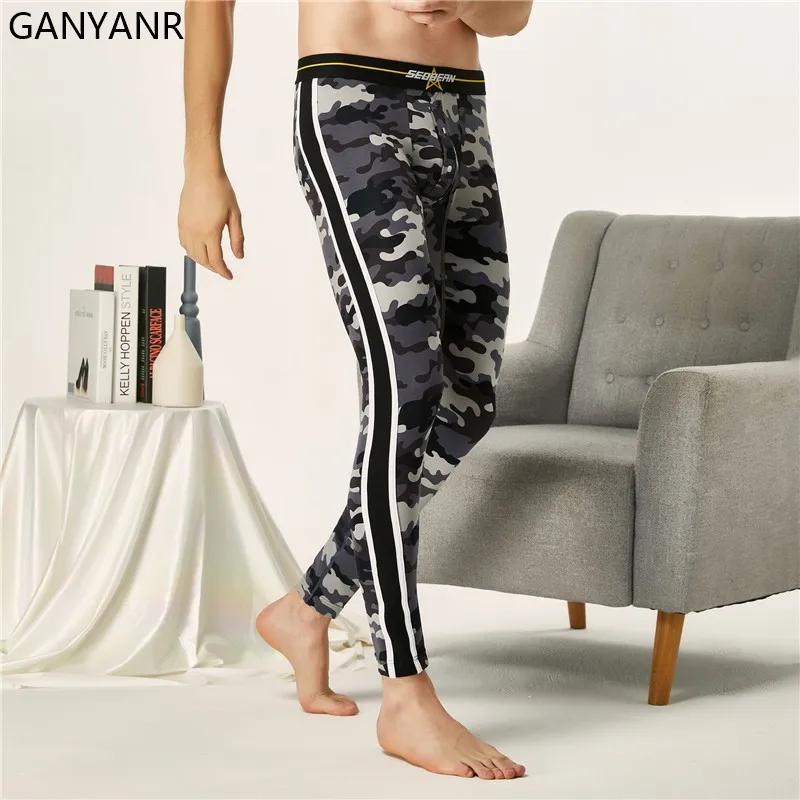 GANYANR Compression Pants Running Tights Men Gym Sportswear Leggings Fitness Sport Basketball Sexy Training Jogging Long Yoga