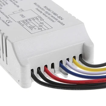 

4 Way ON/OFF 220V Wireless Receiver Lamp Light Remote Control Switch