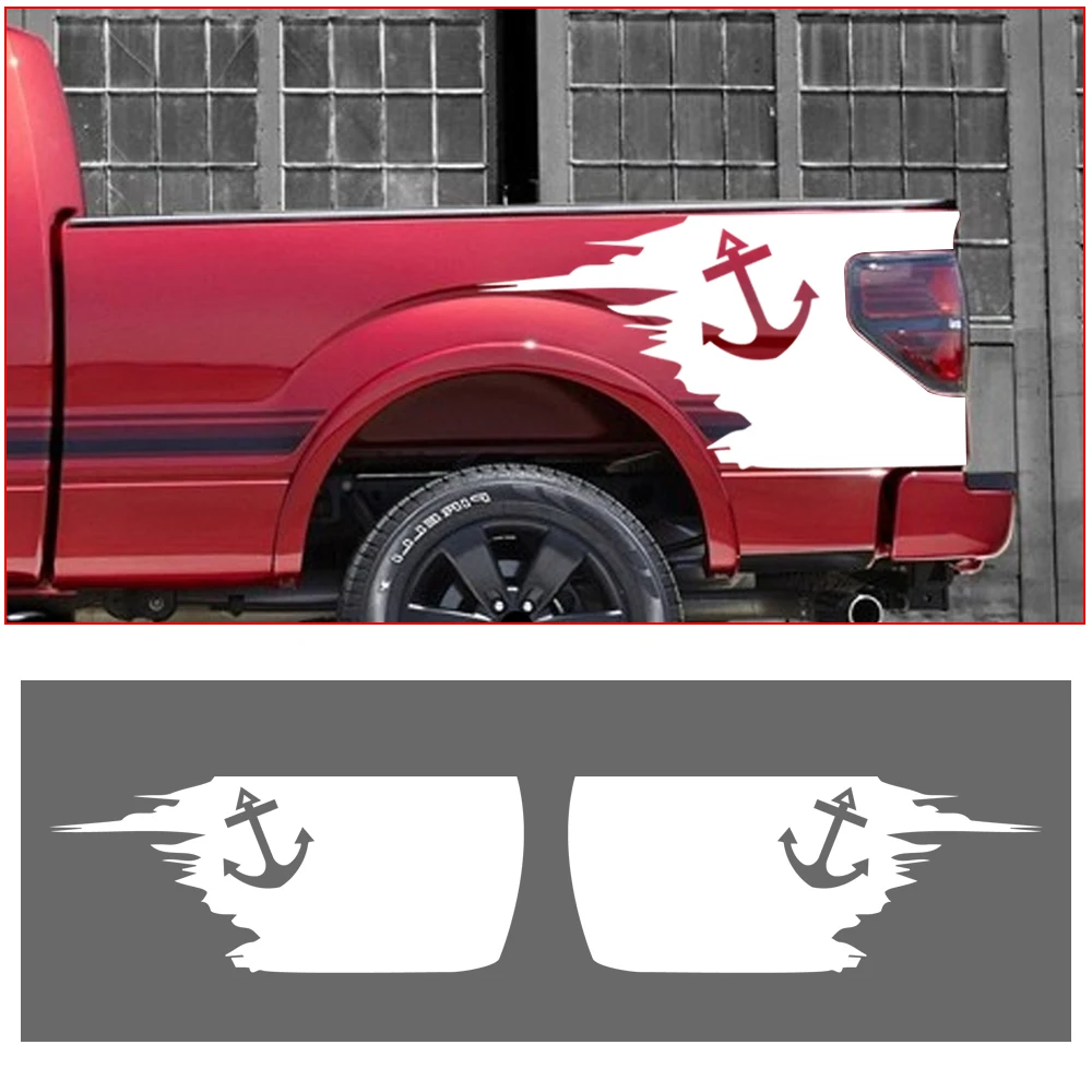 

Car sticker Pick-up Truck Bed Container Side Stripes Sticker Kit Wrap trim For Nissan NAVARA D22 Frontier Titan car accessories