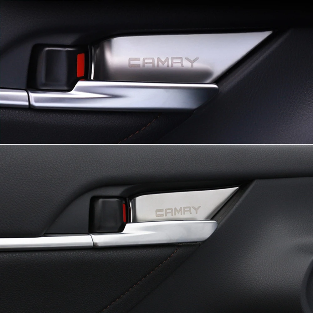 Интерьер автомобиля дверные ручки крышки чаши отделка для Toyota Camry 70 XV70 8th MK8 хромированные детали автомобиля Стайлинг авто аксессуары