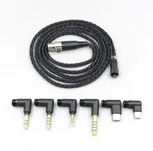 16 Core Black OCC Awesome All In 1 Plug Earphone Cable For AKG Q701 K702 K271 K272 K141 K712 K181 K267 K712 Headphone LN006937