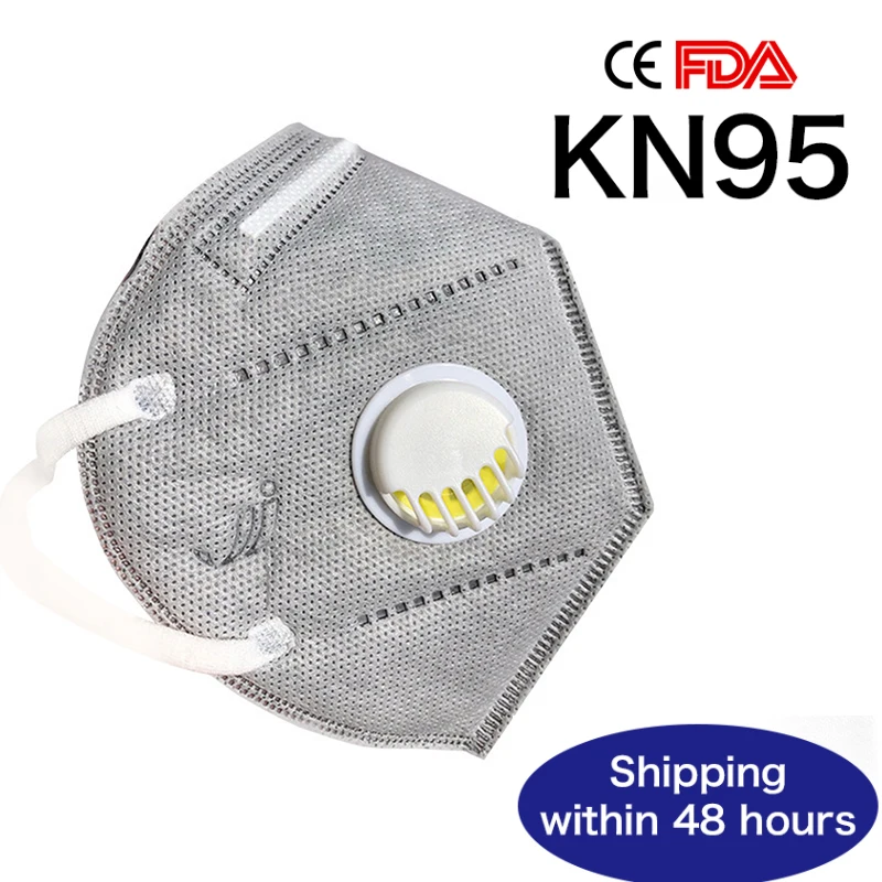 

[in stocks]N95 KN95 Air Valve Mask PM2.5 Pollution Breathable Anti-dust Masks Breathing with valve Prevention Safety Masks 95%