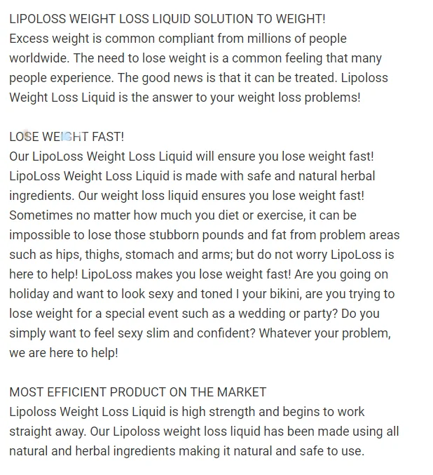 LIPOLOSS жидкий похудение диета мгновенные результаты проверены