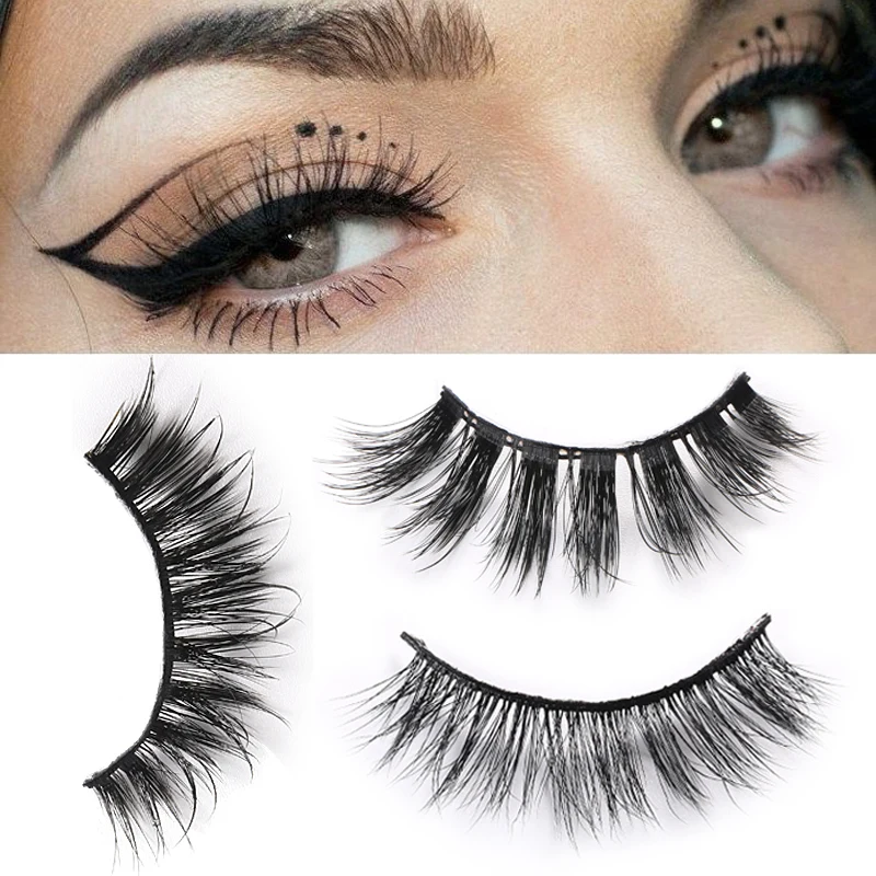 3D Handmade Lashes Makeup Natural Long /Thick False Eyelashes Mink Lashes For Beauty Extension Tools