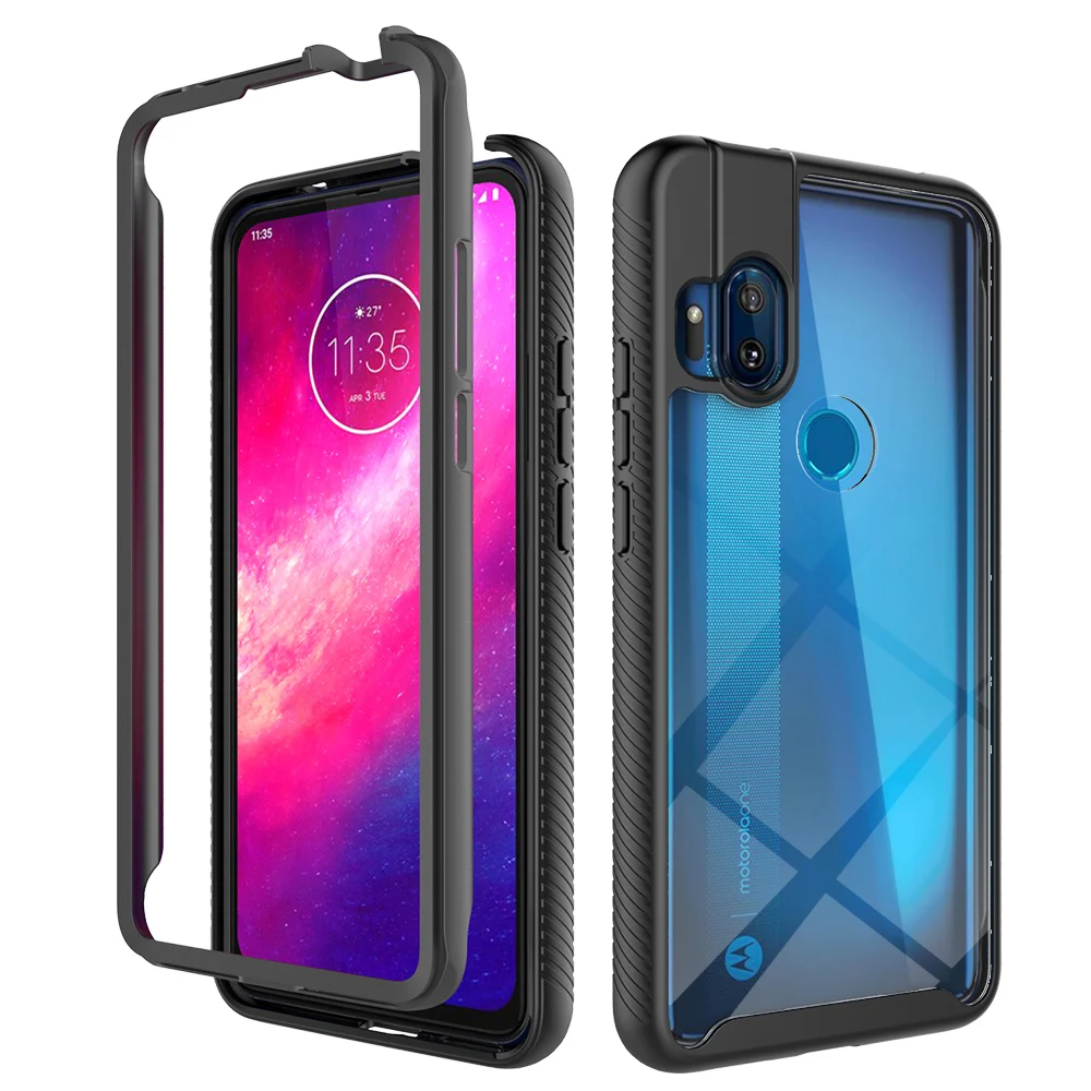 Phone Case For Motorola P40 One Vision Hyper Action Zoom Marco Fusion Edge Plus Luxury 2 in 1 Anti-drop Heavy Protection Cover | Мобильные