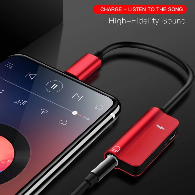 Aux сплиттер для наушников адаптер для iPhone 11 Pro XS MAX XR X 8 Plus конвертер для 11pro 8pin IOS до 3,5 мм разъем 2 в 1
