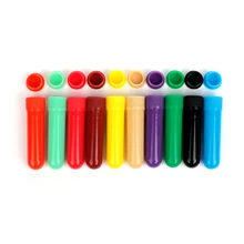 6/12 шт Новые эфирные масла Ароматерапия пустые диффузоры Пустые контейнеры для носовых ингаляторов тюбики, контейнер с фитилями 10 цветов на выбор