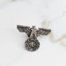 Vintage Cruz águila broche WWII alemán pin militar Cockade negro Retro insignia PIN de botón joyas militares regalo para hombres