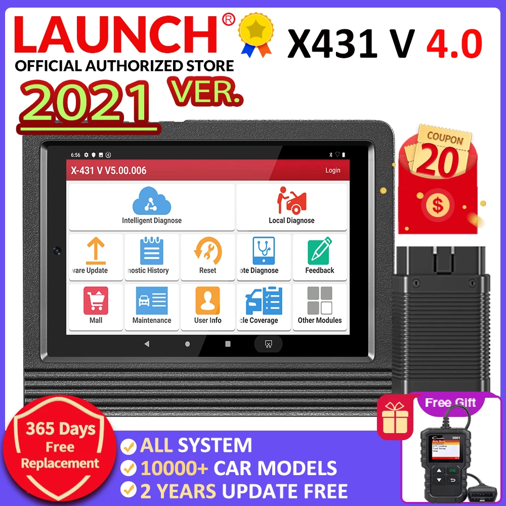 Diagnostic-Tools Reset Car LAUNCH OBD2 Auto Ecu-Coding-30 Professional X431-V Full-System