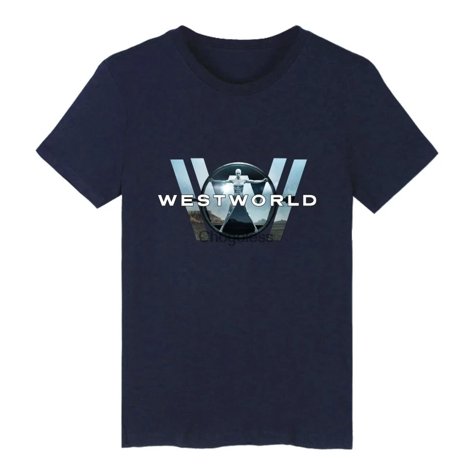 Футболка Westworld мужская приталенная повседневная брендовая одежда черный цвет