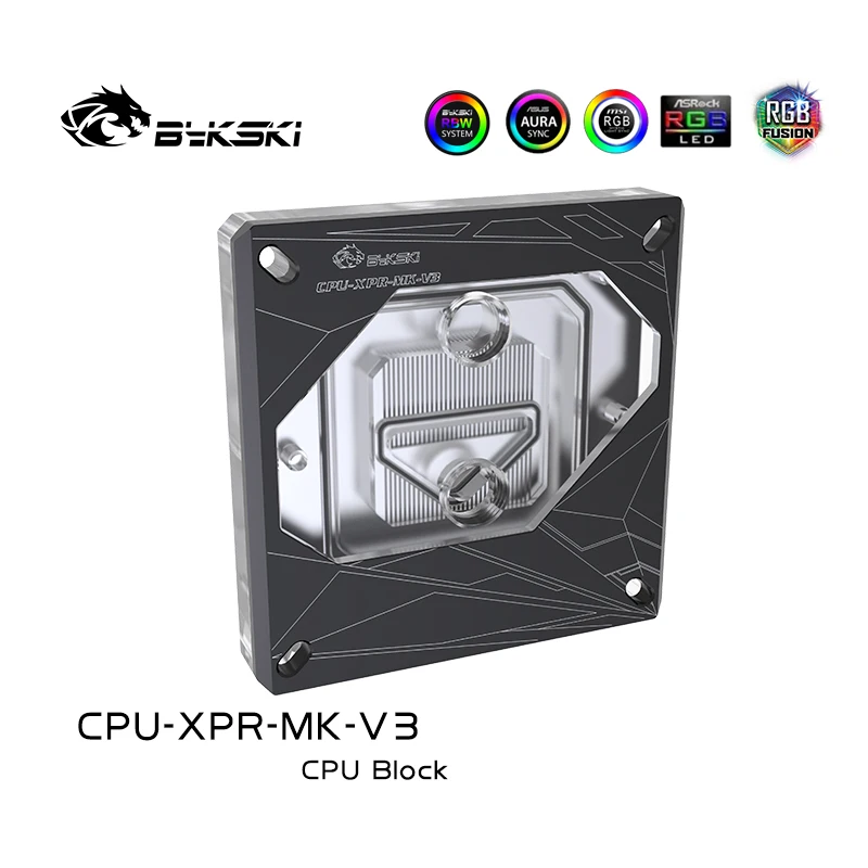 Bykski CPU-XPR-MK-V3 CPU водяной блок для Intel 115X 1366 2011 2066 RBW(5 В)/RGB(12 В) Водяной охладитель