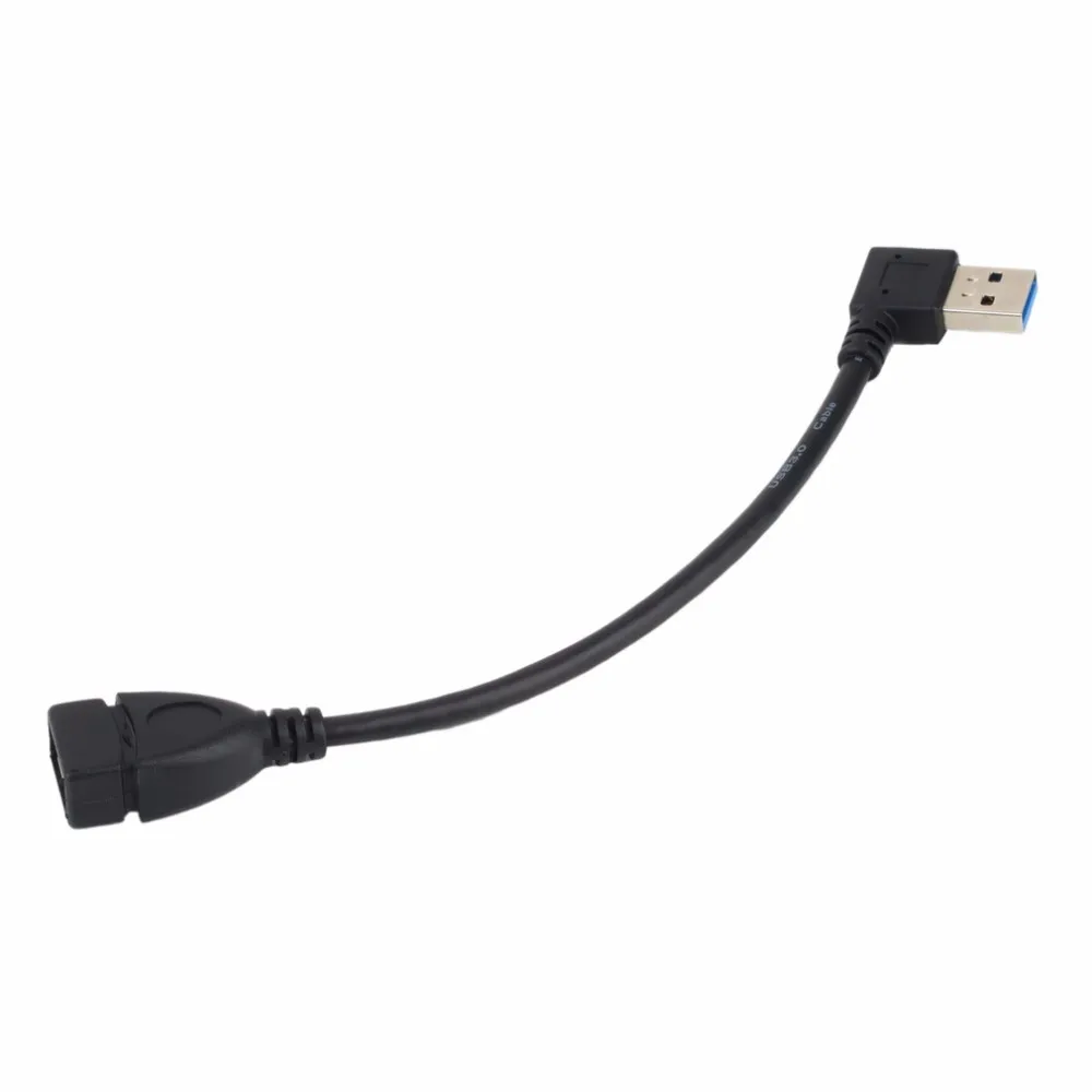 USB 3,0 Мужской к женскому 90 градусов Расширение Дата кабель, шнур синхронизации адаптер