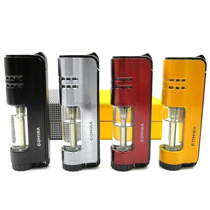 Металлическая фонарь Cohiba 1 факел портативный Jet Flame с подарочной коробкой