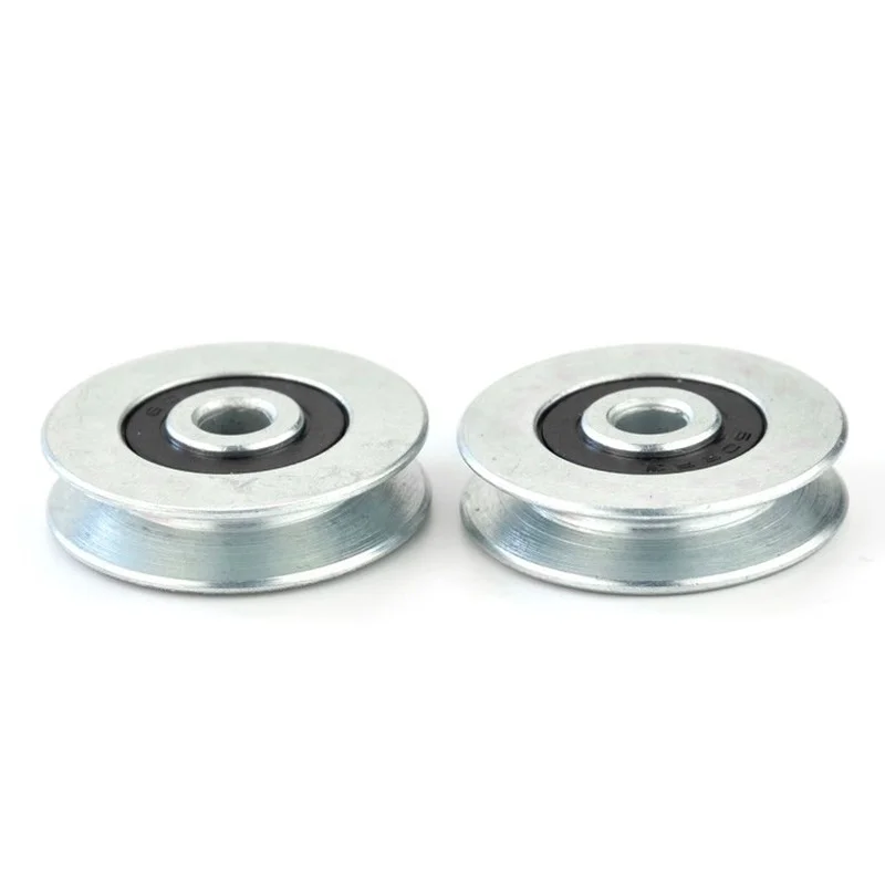 Fixed pulley lifting rope pulley 6*33*8mm V groove Steel Wire Over Line Lifting Wheel Guide Wheel Metal Pulley Bearing Mechanical Rolling Wheel