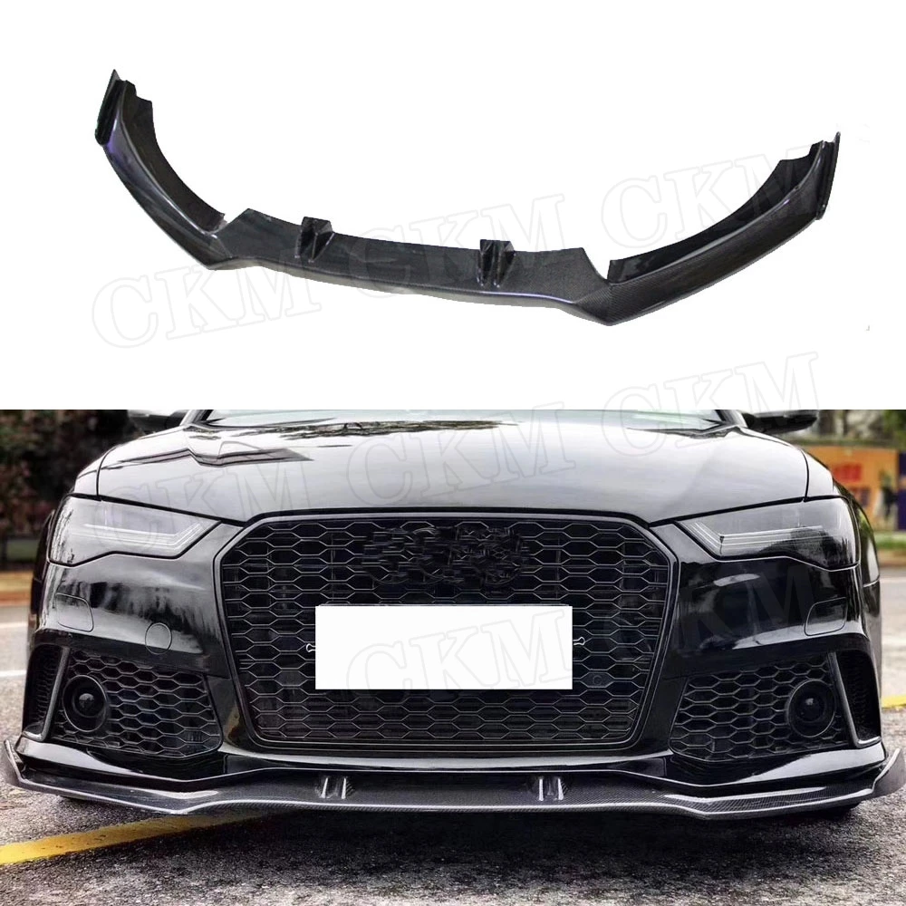 Передний спойлер из углеродного волокна фартук для Audi A7 RS7 2012 2018 автомобильный