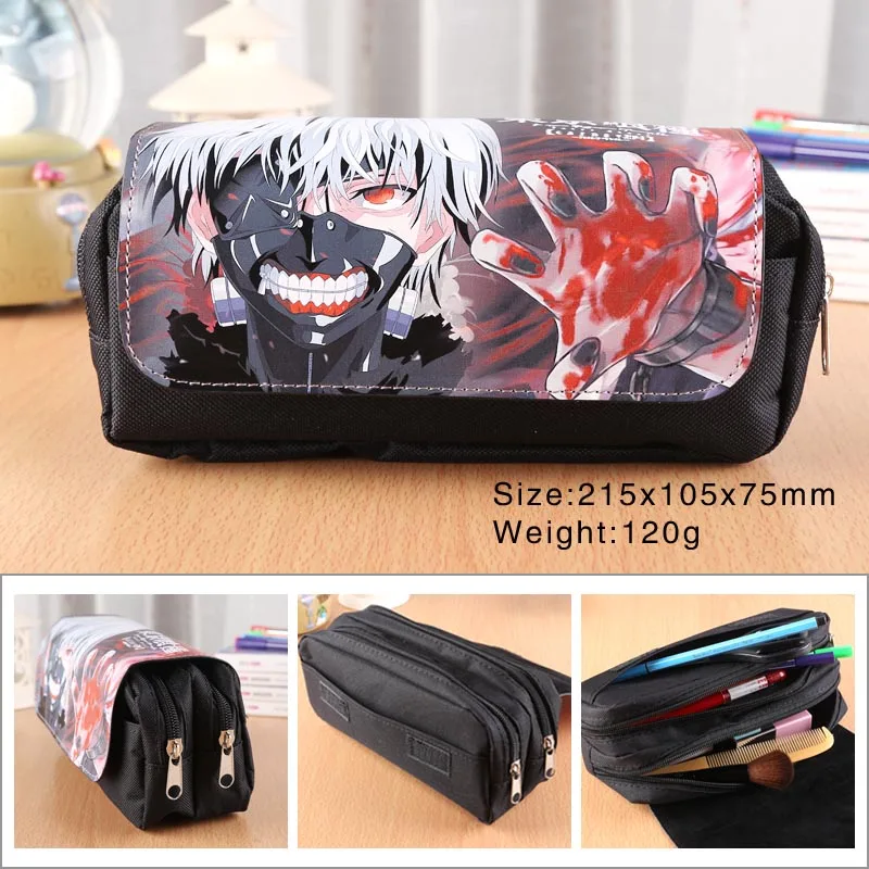 Аниме мультфильм холст студенческий Карандаш Чехол На Молнии penbag Hatsune Miku Черный Дворецкий Тоторо атака на Титанов косметичка - Цвет: 11