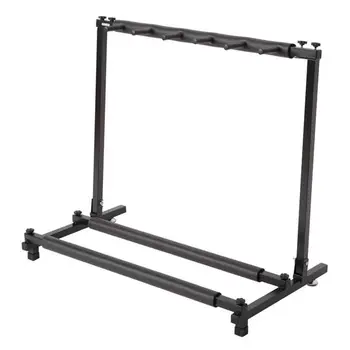 

Guitar Stand 5 Holder Guitar Folding Stand Rack Band Stage Bass Acoustic Guitar