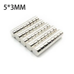 10/50/100 PCS Small Round Powerful Magnet 5*3 MM  Permanent NdFeB Strong Magnets Sheet Neodymium