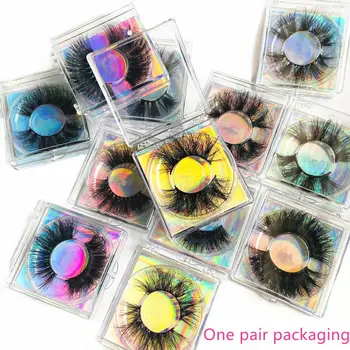 

Morwalendi 3D Mink fluffy lashes with square box Lashes curly false eyelashes reusable cilios wispy lashes