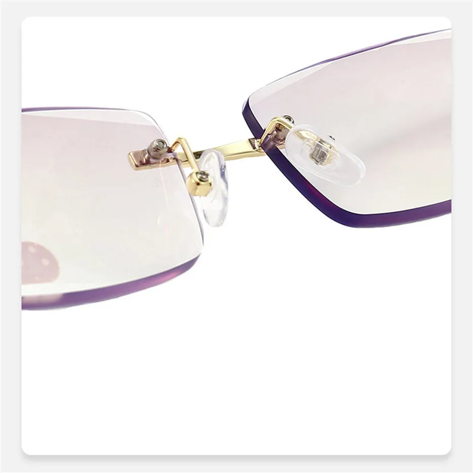 Monture en alliage de titane sans monture lunettes de vue myope -0.5 à