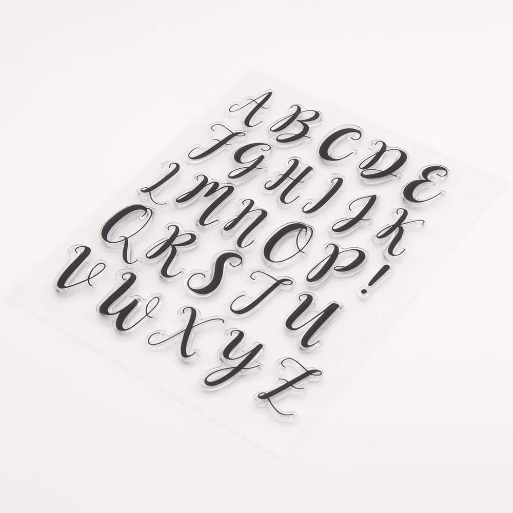 Silicone Clear Stamps CUTTING DIES For Scrapbooking STENSICLS BIG LETTERS DIY PAPER Album Cards MAKING Transparent RUBBER Stamp