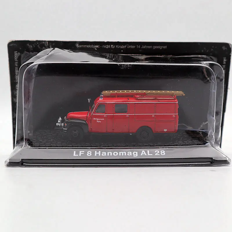Atlas 1/72 LF 8 Hanomag AL 28 пожарный двигатель литые модели Ограниченная Коллекция Красный