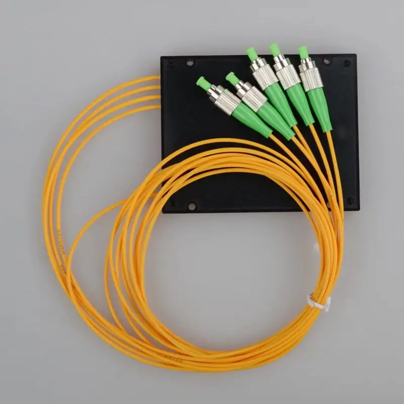 FTTH 1*4 PLC волоконно-оптический сплиттер, ABS упаковка, с FC/APC SM разъем