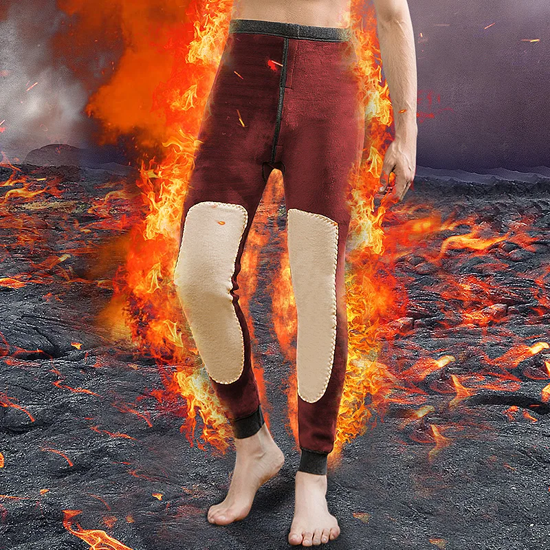 Best Winter Thermal Underwear Bottoms Mens Leggings Thermos Pants Male Warm Wool Cotton Thicken Underwear Trousers Men s Warm Pants