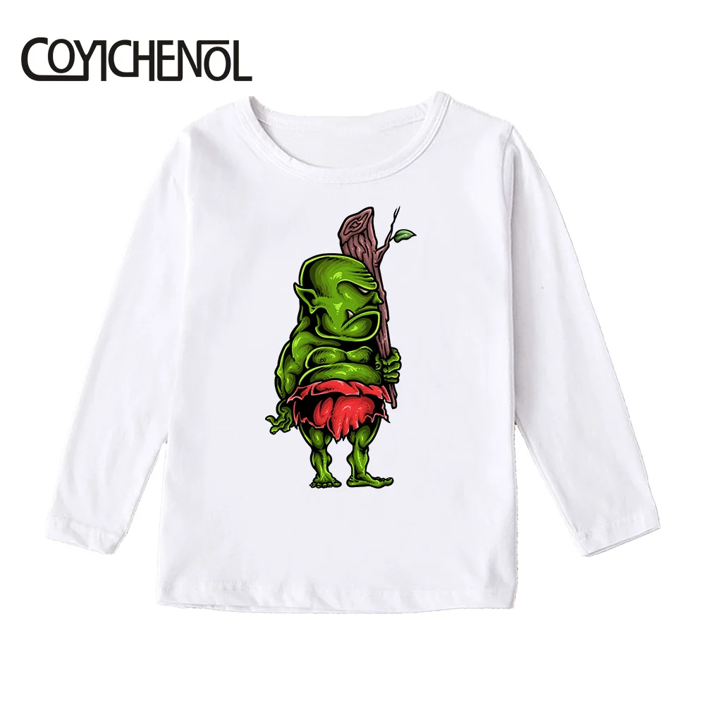 Детская футболка с забавными героями мультфильмов; коллекция года; Kawaii; Сезон Зима; От 2 до 12 лет с героями мультфильмов; модальный длинный рукав; Детские топы с рисунками из мультфильмов