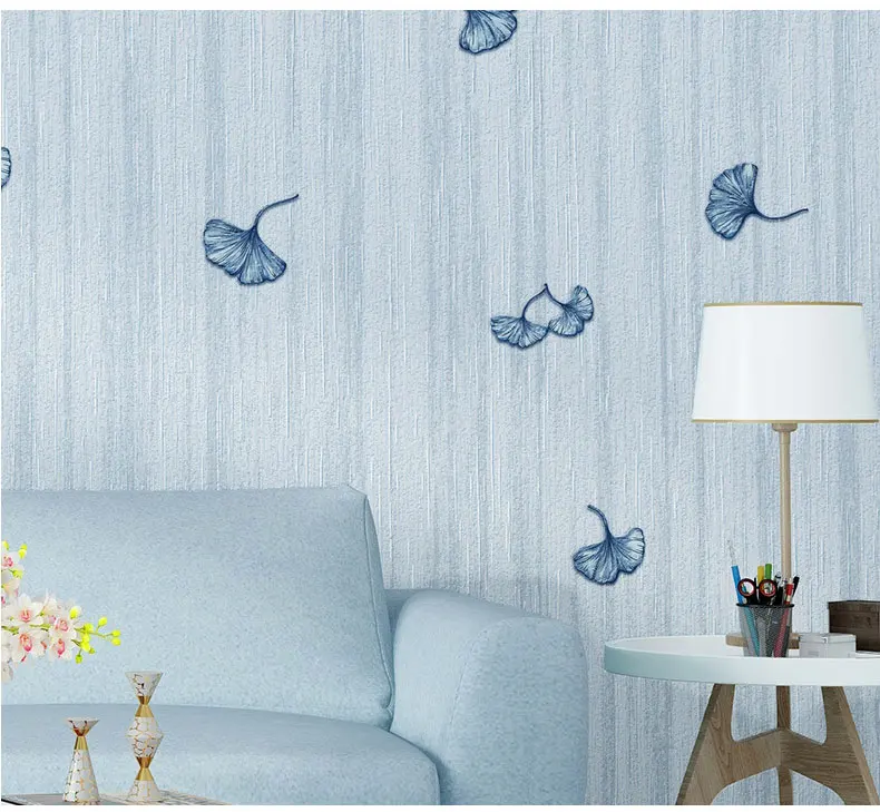 Современные Gingko Листья 3D обои s домашний Декор водонепроницаемый кантри Настенная роспись для ТВ диван фон стены комнаты контактная бумага