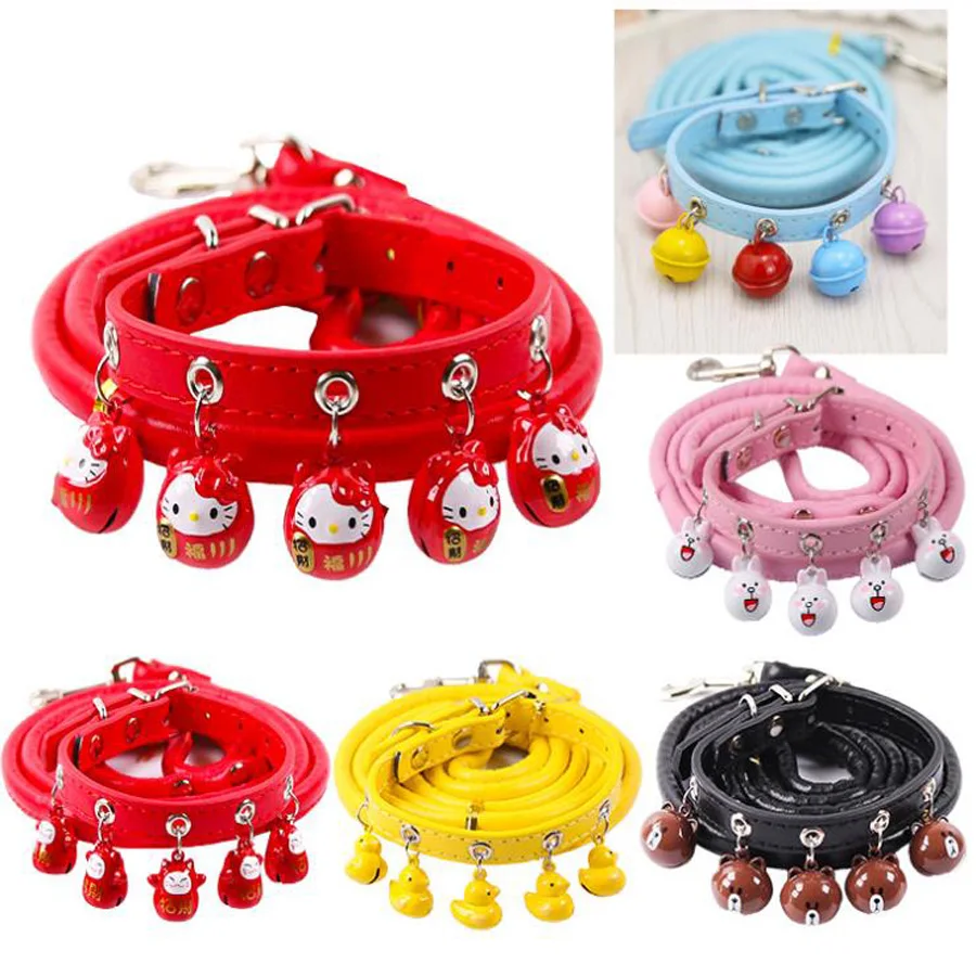 Pet Cat Dog Collar With Bell Adjustable Buckle Dog Collar Cat Puppy Pet Supplies Cat Dog Accessories Small Dog
