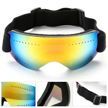 

Frameless Ski Goggles Anti-Fog And Anti-UV Adjustable Motorcycle Glasses