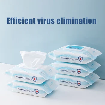 

80pcs/pack Wipes Safe Hygiene Wet Wipes Skin Object Cleaning Protective Product for Toys Home Office