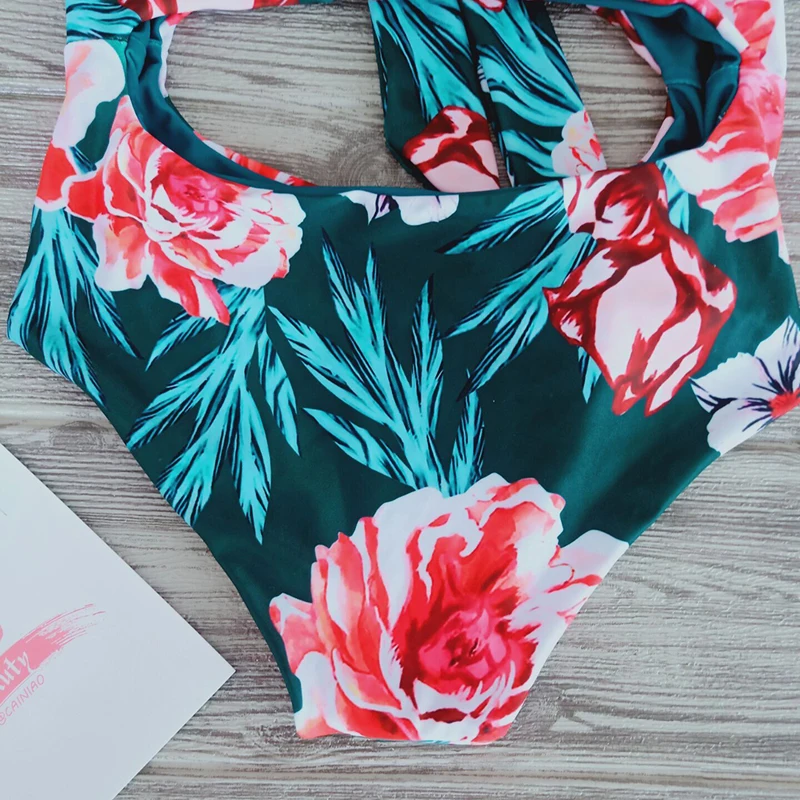 Слитный купальник для девочек; бикини с цветочным принтом; летняя детская одежда для купания; детская пляжная одежда; бандажный купальный костюм; бикини для водных видов спорта для девочек