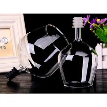 

Creative Red Wine Champagne Glass Cup with Silicone Seal Drink Directly from Bottle Crystal Glasses Cocktail Mug