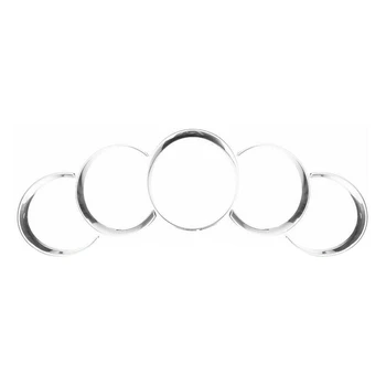 

for-Porsche Cayenne 958 2011-2018 Silver Car Dashboard Meter Ring Covers Trim Interior Decoration