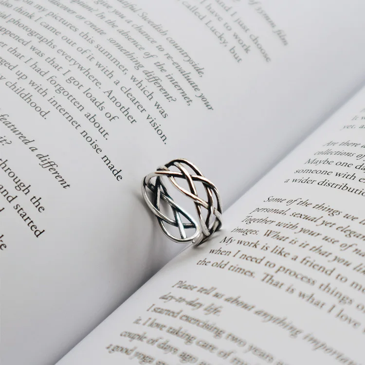 DIEERLAN богемные 925 пробы серебряные кольца с крестом для женщин рождественские Подарки Регулируемые античные кольца