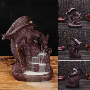 

Backflow Incense Burner Dragon Pterosa Censer Holder Ceramic Stick Gifts Cone Censer Home Officer Decoration Crafts Dropshipping