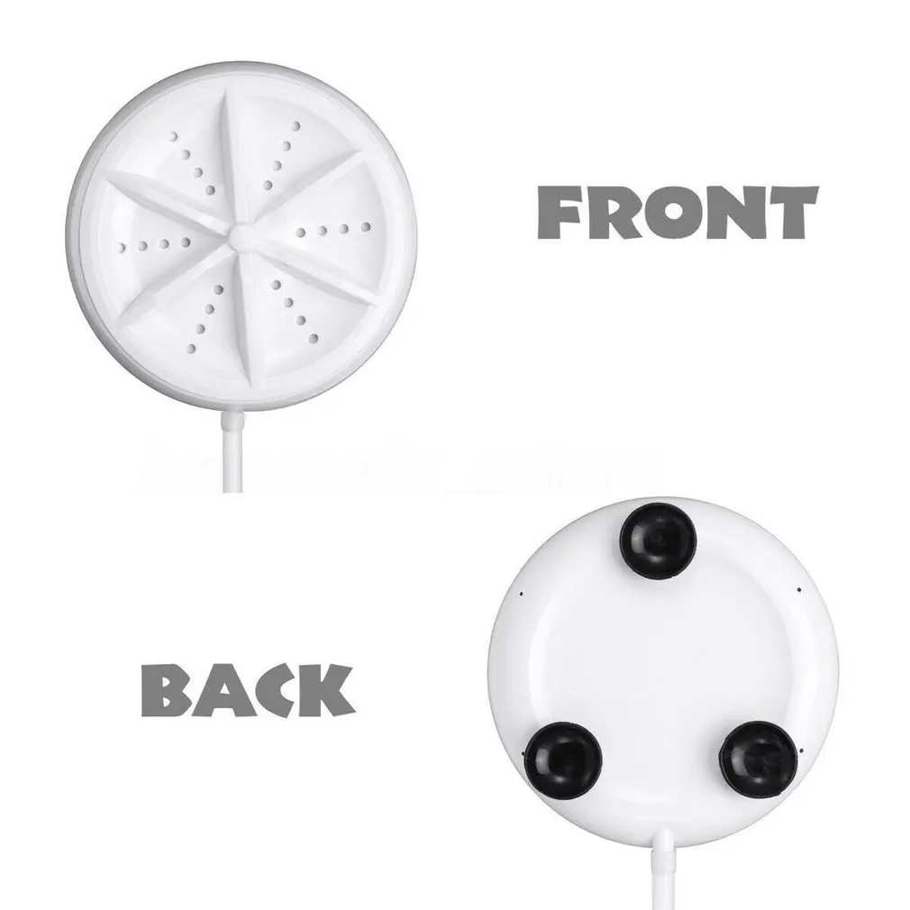 Mini Ultrasonic Washing Machine Portable Turbo Personal Rotating Washer Convenient Travel Home Business Travel USB