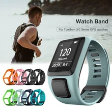Alta qualidade original colorido macio silicone substituição pulseira banda de pulso para tomtom runner 2 3 faísca 3 gps relógio inteligente
